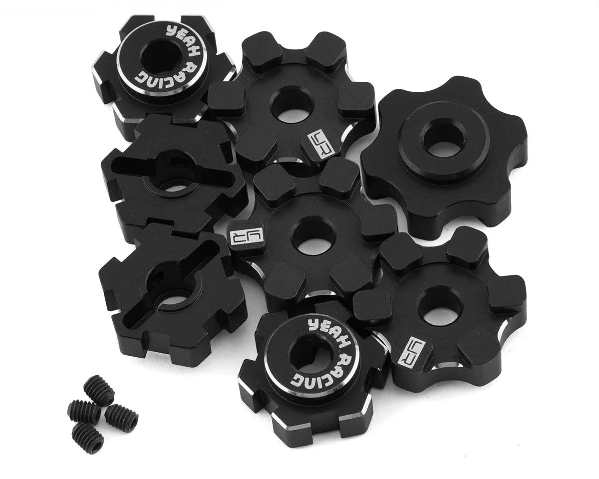 YEA-TRMA-001BKYeah Racing Traxxas Maxx 17mm Aluminum Wheel Hex Set (Black) (4) (Yeah Racing)