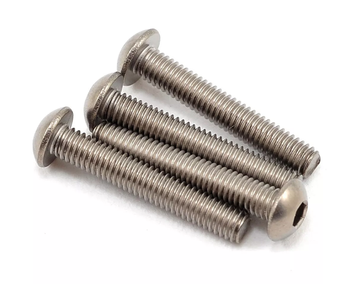 YOKZC-BH318TA Yokomo 3x18mm Titanium Button Head Screw (4) (Yokomo)